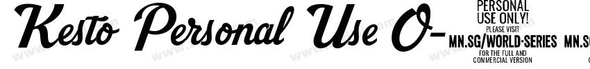 Kesto Personal Use O字体转换